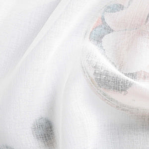 White Roman Shade in Linen-Look
