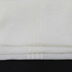 Curtain Set of 2 Voile Curtains with Stripes Sheer - White, Grommet Panel