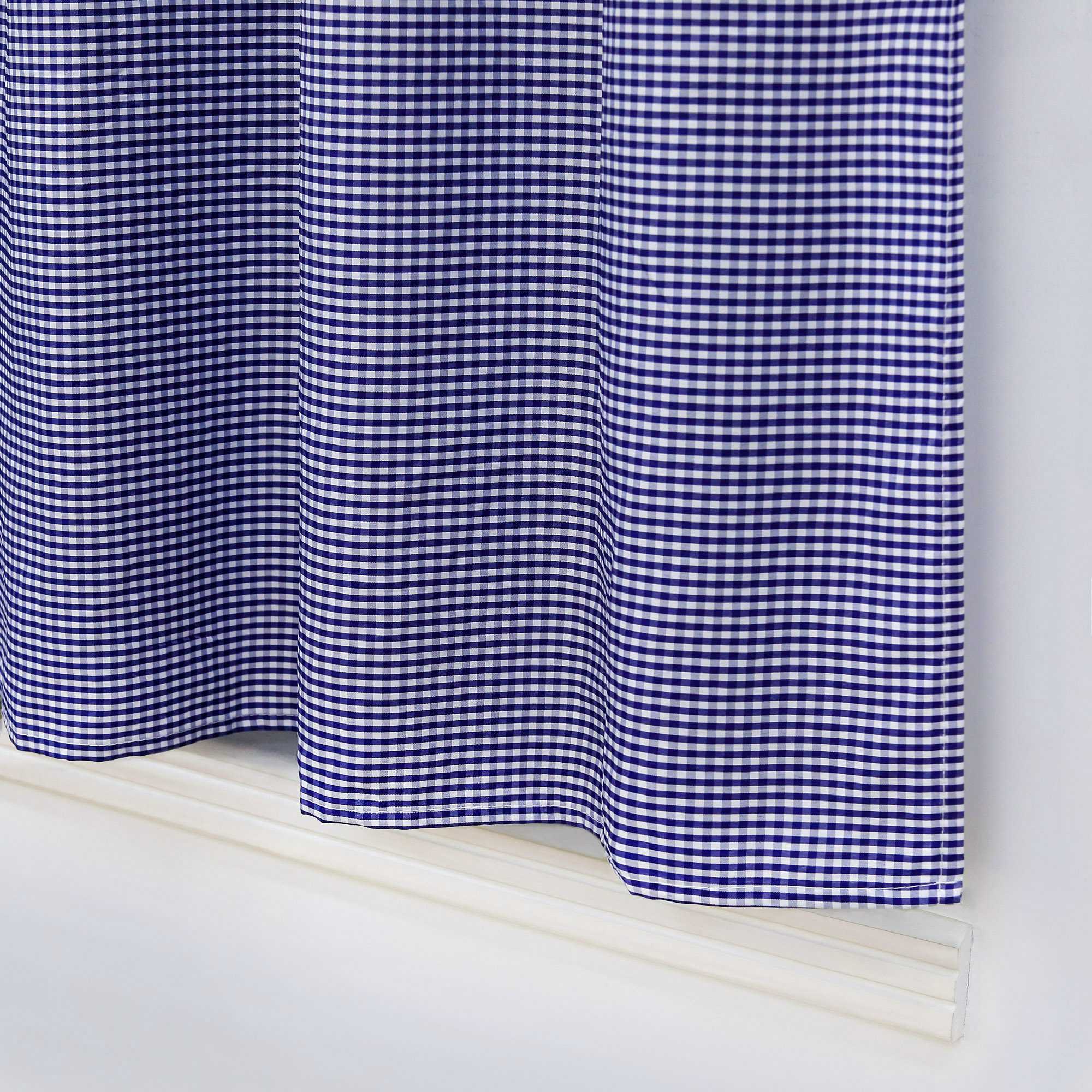 Cafe Curtains in Country Style with Check Pattern Set of 2