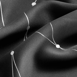 Blackout Grommet Curtain with Silver Accents - Blue, H x W 225 x 140 cm