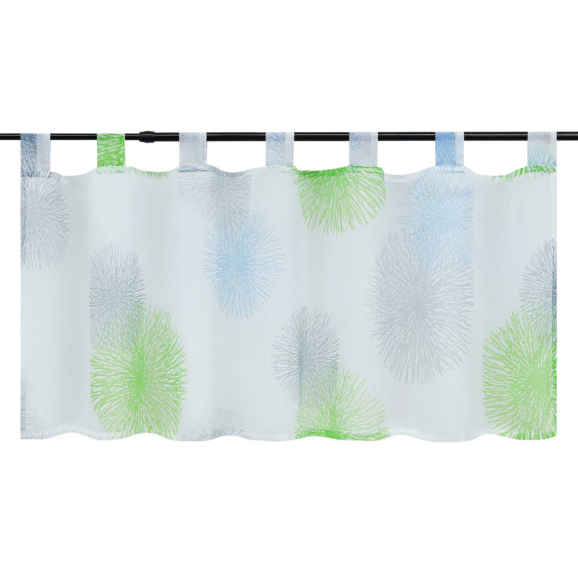 Cafe Curtain with Fireworks Pattern Light-Filtering 1 Piece - Purple, H x W 45 x 90cm