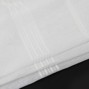 Curtain Set of 2 Voile Curtains with Stripes Sheer - Beige, Tab-Top Panel