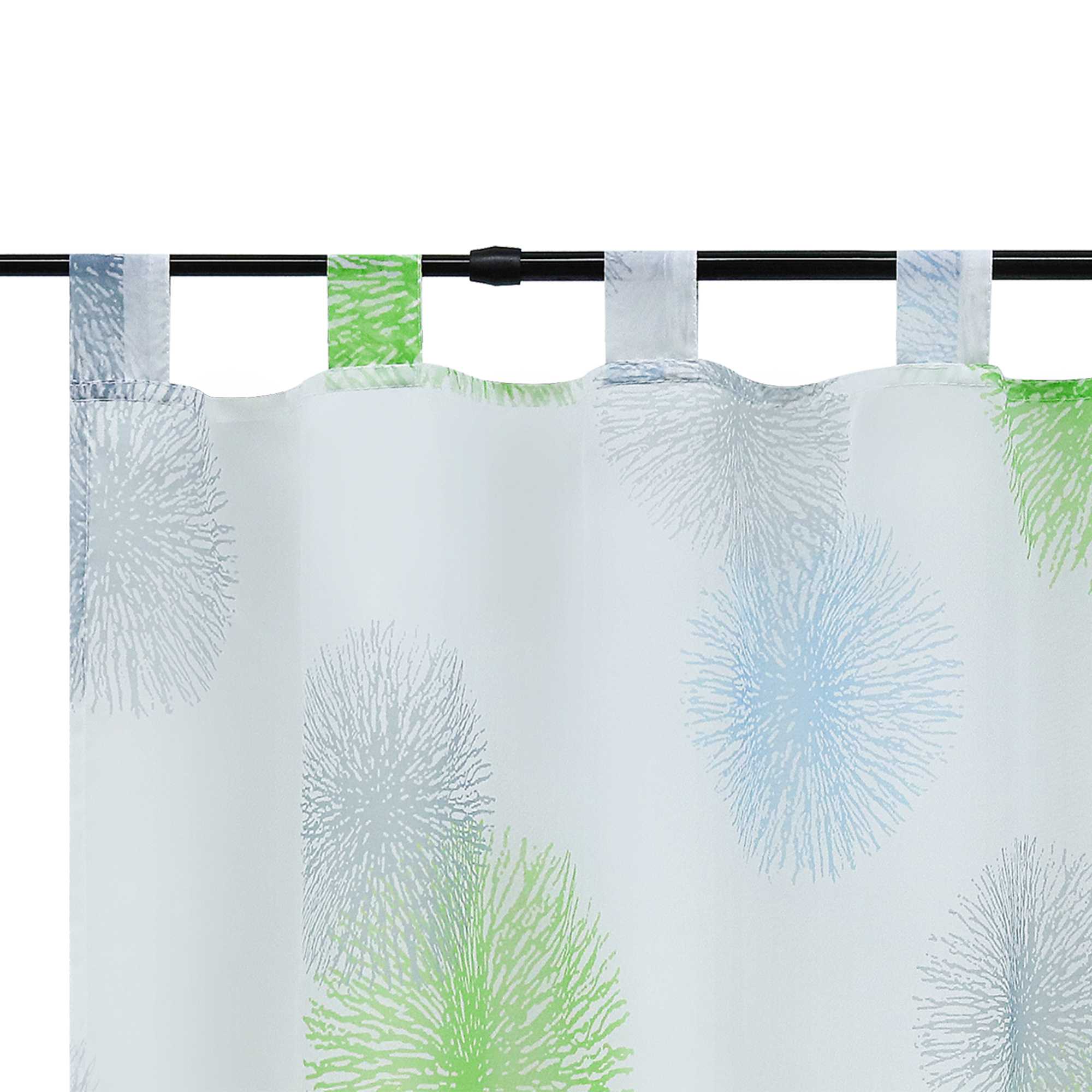 Cafe Curtain with Fireworks Pattern Light-Filtering 1 Piece - Purple, H x W 45 x 120cm