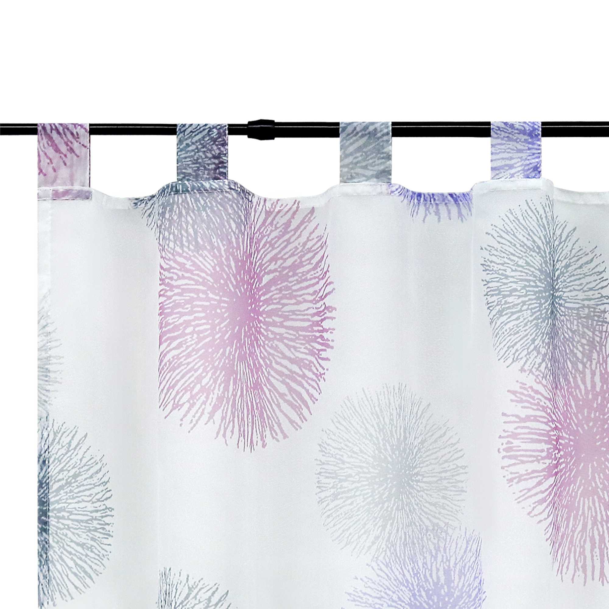 Cafe Curtain with Fireworks Pattern Light-Filtering 1 Piece