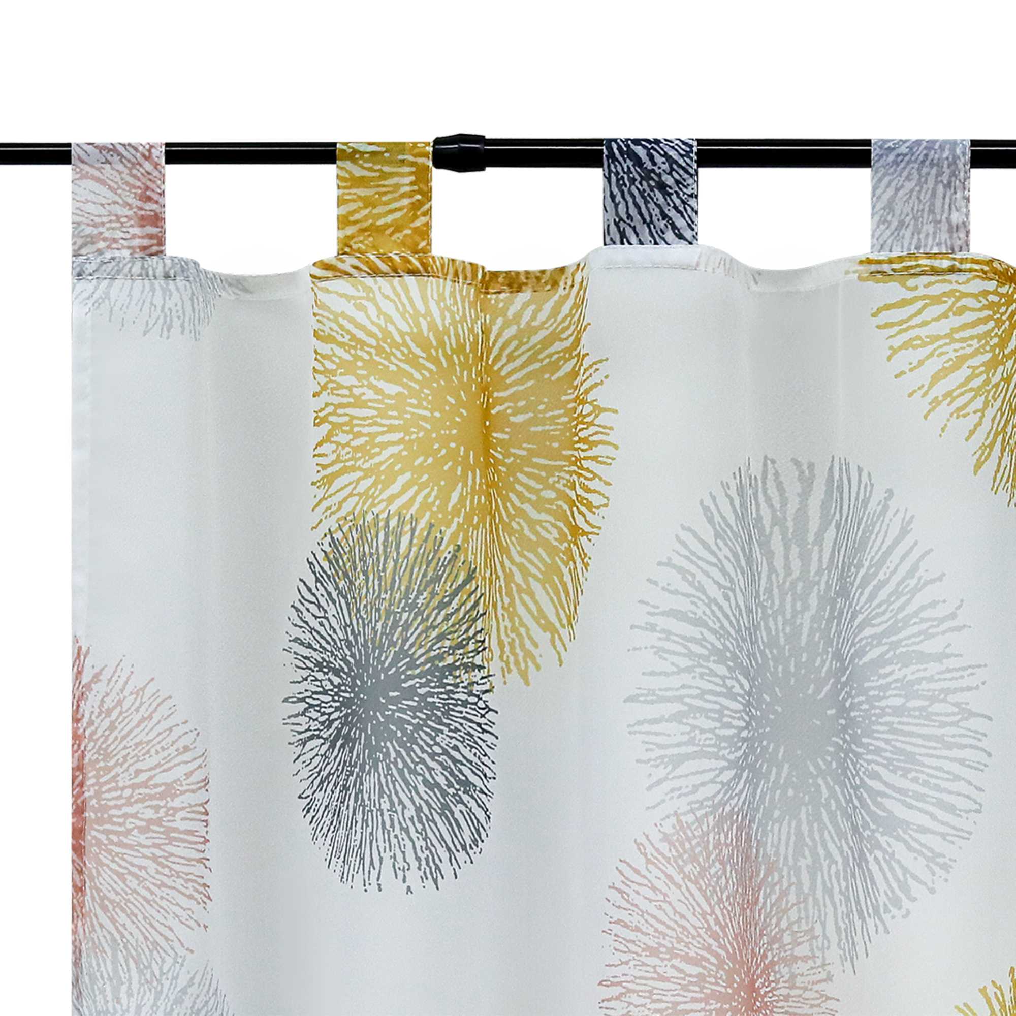Cafe Curtain with Fireworks Pattern Light-Filtering 1 Piece - Green, H x W 45 x 90cm