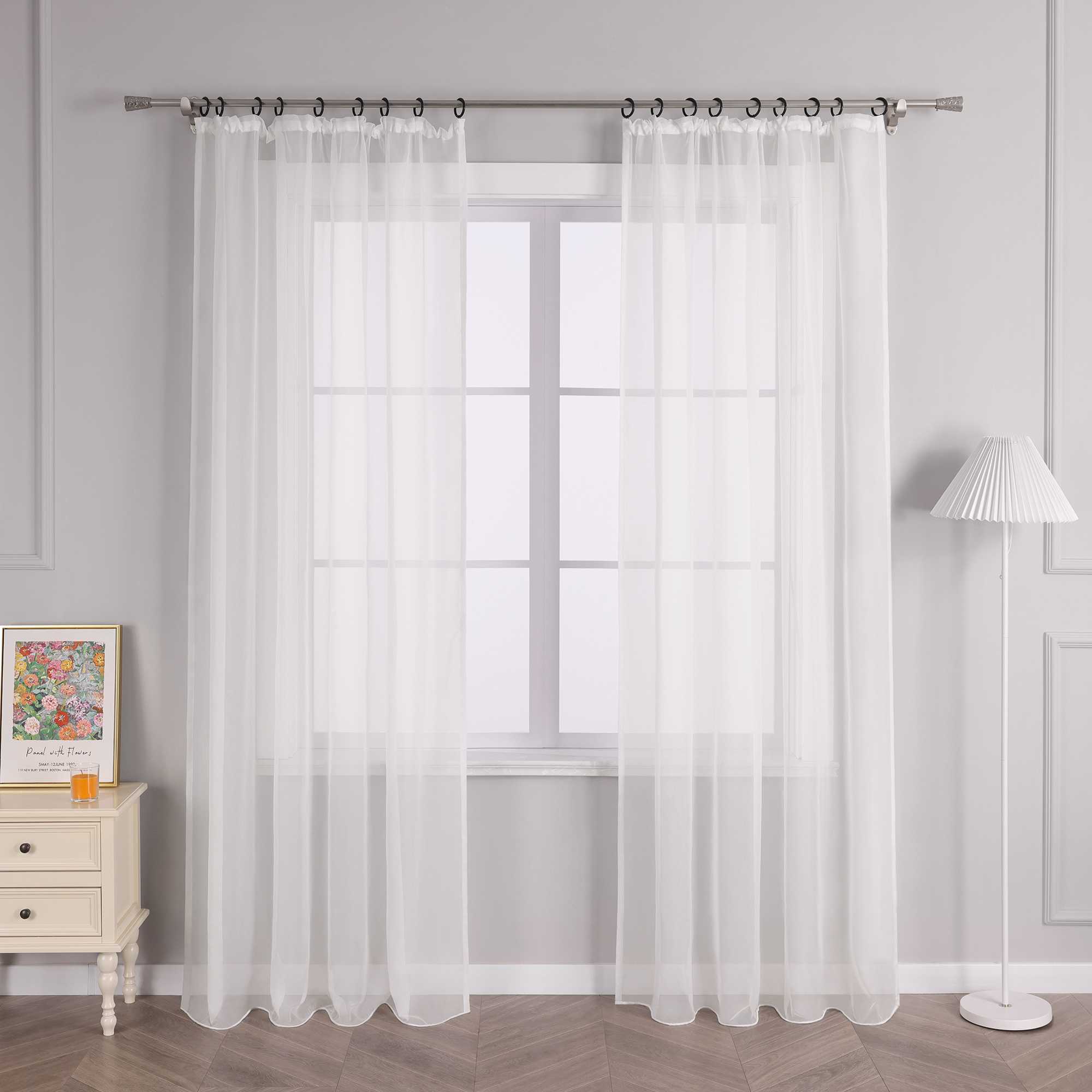 Curtain Solid Color Sheer Classic 1 Piece
