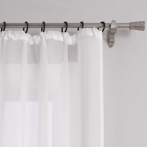 Curtain Solid Color Sheer Classic 1 Piece - White, W x H 145 x 245cm