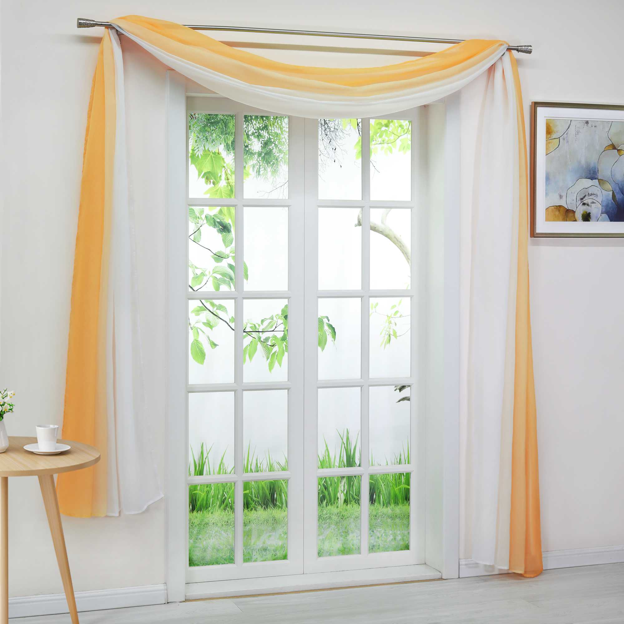 Decorative Curtain Panel with Gradient 1 Piece - Green, W x H 140 x 300cm