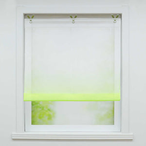 Roman Shade with V-Shaped Tabs Gradient Color Sheer Light Filtering Airy 1 Piece