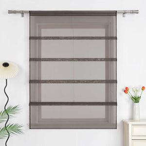 Roman Shade Voile for Kitchen Sheer 1 Piece
