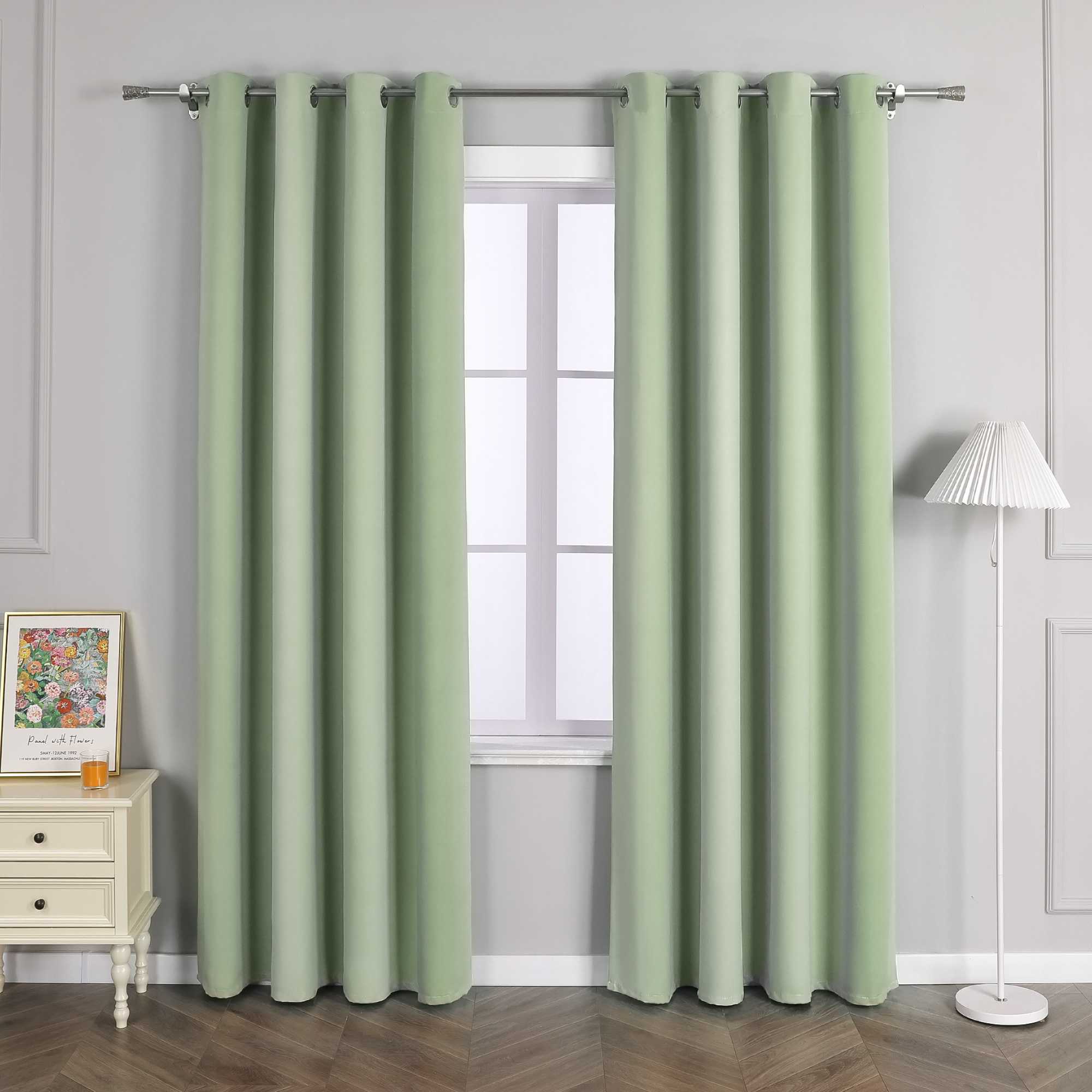Blackout Grommet Curtain Gradient Thermal Minimalist Style 1 Piece - Orange, H x W 260 x 135 cm