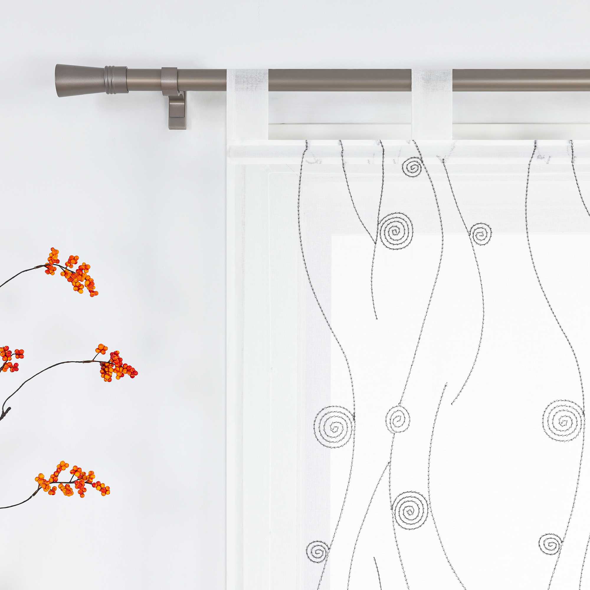 Roman Shade with Circle Pattern - sand, W x H 140 x 140cm
