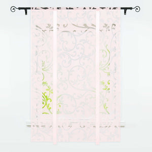 Roman Shade with Rod Pocket with Floral Pattern 1 Piece - Pink, W x H 140 x 140cm