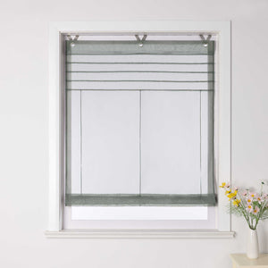 Roman Shade with V-Shaped Tabs Light-Filtering Solid Color Height-Adjustable 1 Piece - Orange, W x H 45 x 140cm