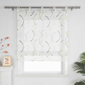 Roman Shade with Printed Clip Design