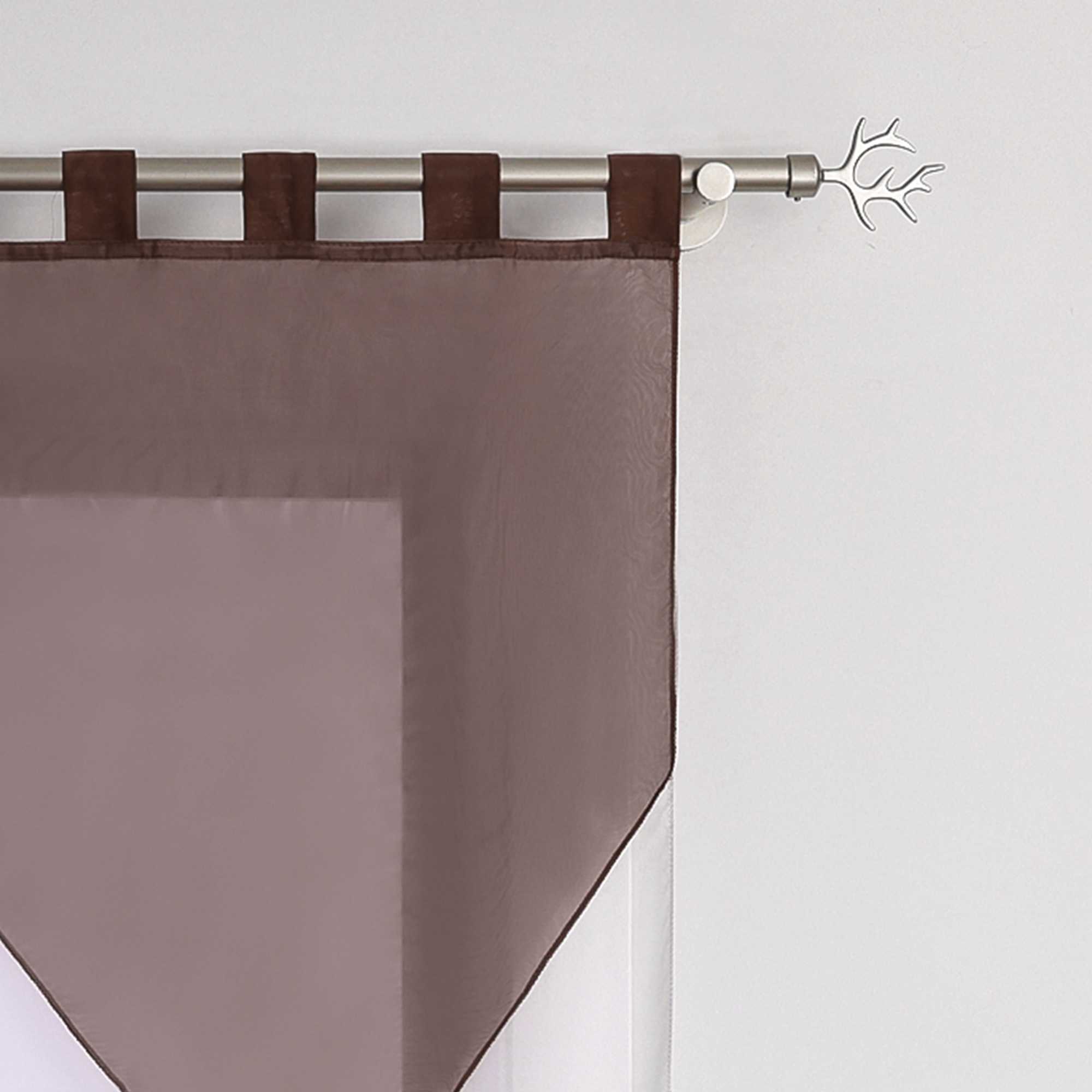 Curtains with Tab-Top Hanging and Triangular Hem Set of 2
