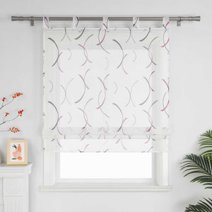 Roman Shade with Printed Clip Design - Purple, W x H 80 x 140cm