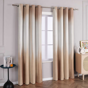 Blackout Curtain with Gradient Grommet Curtain Panel 1 Piece - Sand, H x W 245 x 135cm