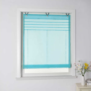 Roman Shade with V-Shaped Tabs Light-Filtering Solid Color Height-Adjustable 1 Piece - White, W x H 80 x 140cm