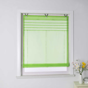 Roman Shade with V-Shaped Tabs Light-Filtering Solid Color Height-Adjustable 1 Piece - Brown, W x H 100 x 140cm