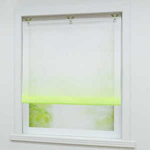 Roman Shade with V-Shaped Tabs Gradient Color Sheer Light Filtering Airy 1 Piece
