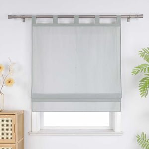 Roman Shade in Solid Color with Tab Tops - Gray, W x H 140 x 140cm