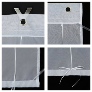 Roman Shade with V-Shaped Tabs Gradient Color Sheer Light Filtering Airy 1 Piece - Red, W x H 45 x 130cm