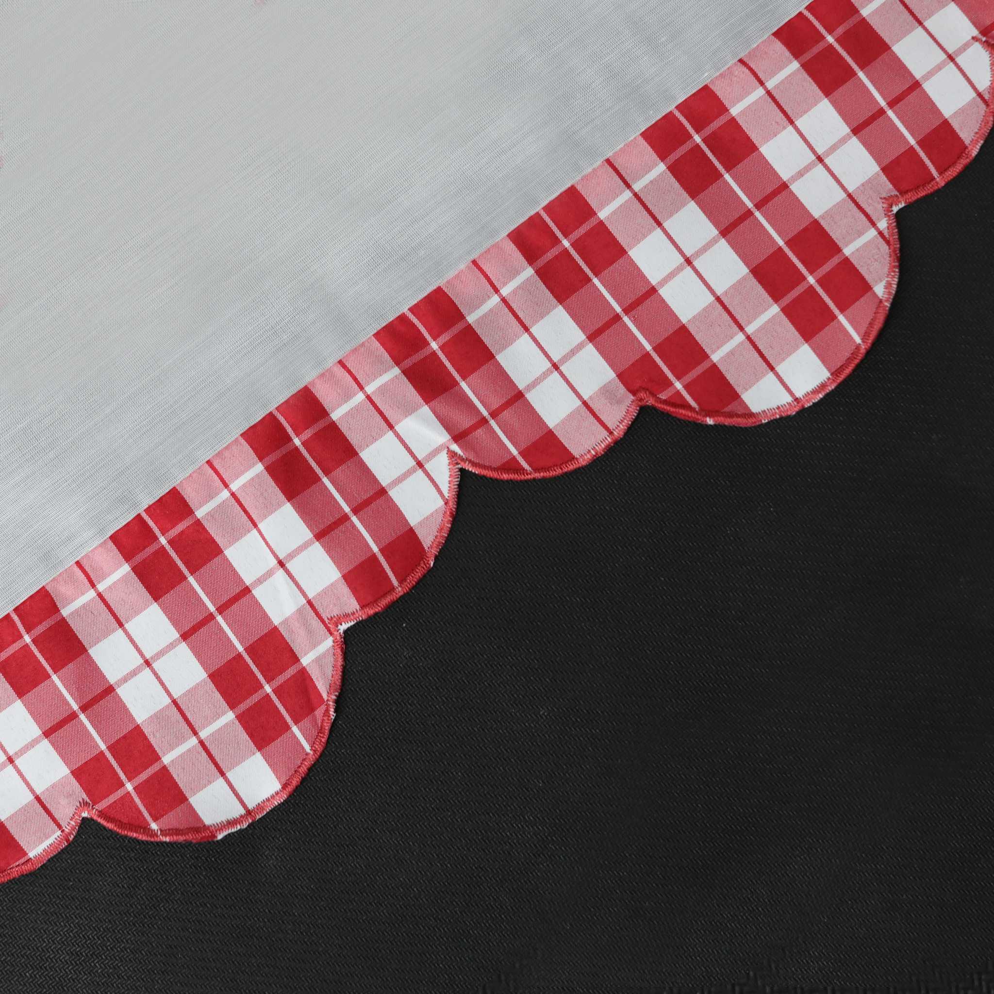 Cafe Curtains with Vintage Check Pattern Country Style Short 1 Piece