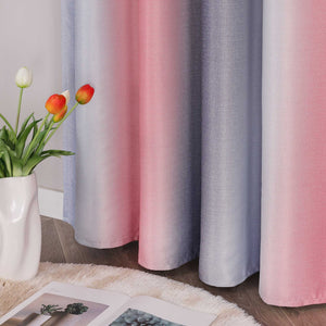 Blackout Curtain with Rod Pocket Gradient 1 Piece - Pink, H x W 145 x 140cm
