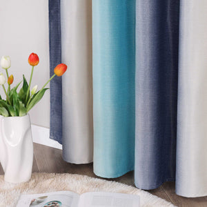 Blackout Curtain with Rod Pocket Gradient 1 Piece