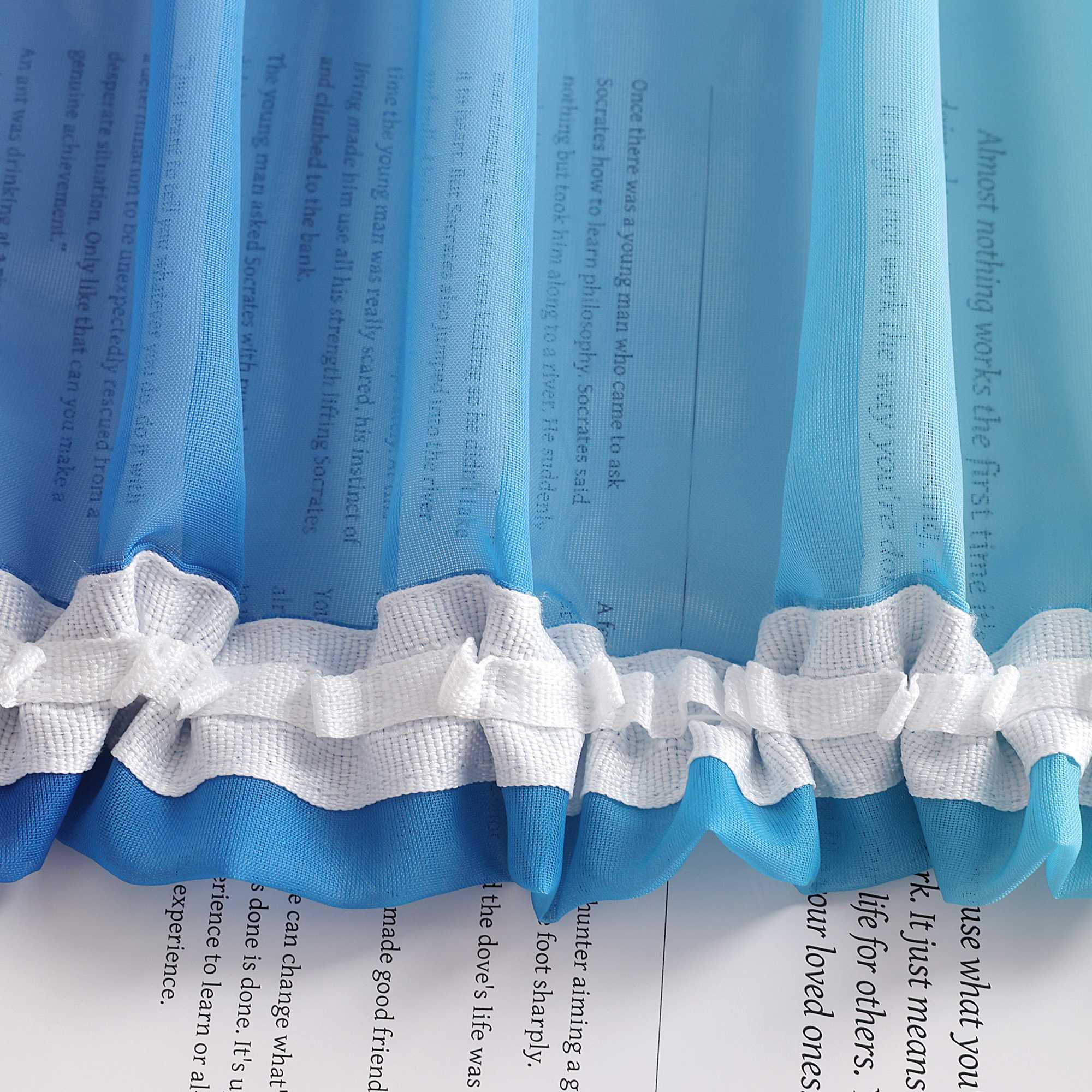 Sheer Curtains with Gradient Set of 2