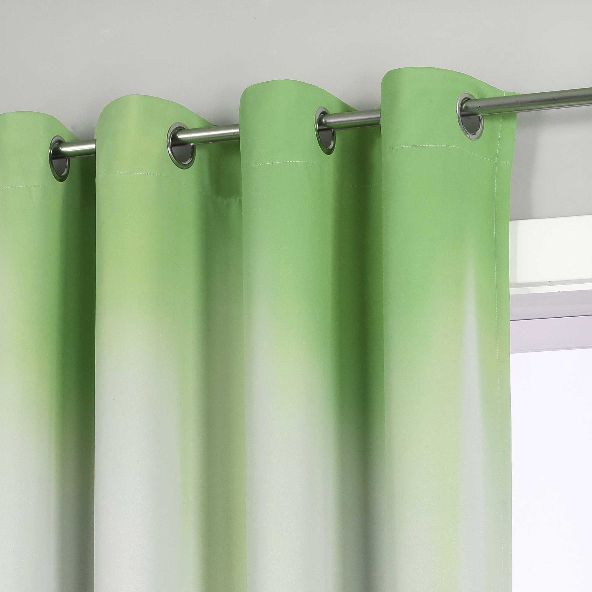 Blackout Curtain with Gradient Grommet Curtain Panel 1 Piece - Gray, H x W 175 x 135cm