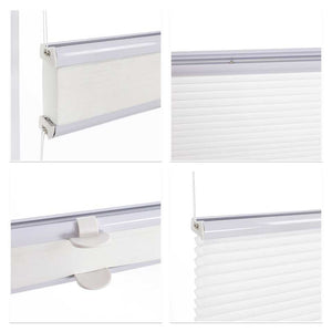 Honeycomb Pleated Blind White with Modern Design - White, W x H 75 x 110cm