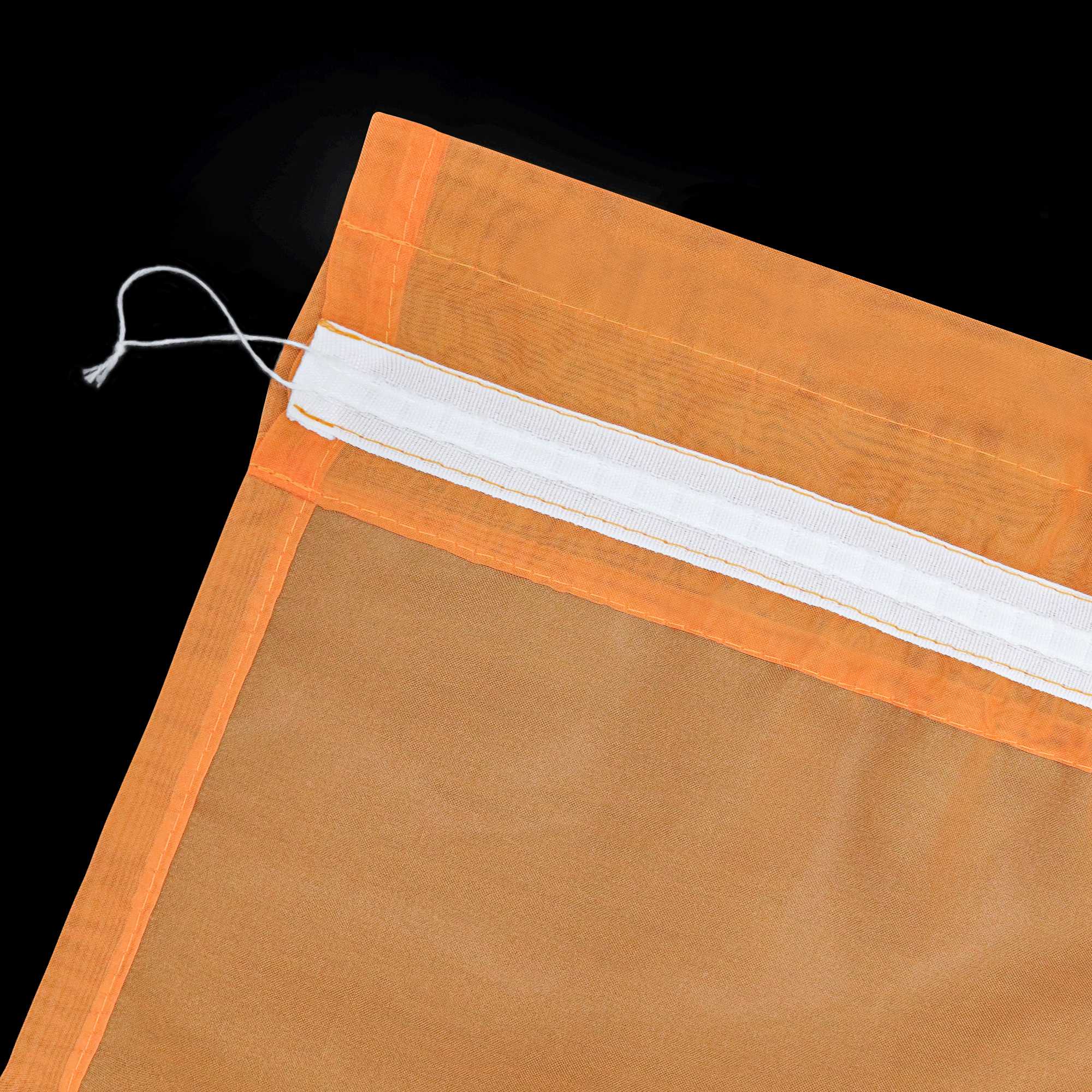 Cafe Curtain with Rod Pocket Gatherable 2 Pieces - Dark Blue, H x W 61 x 66cm