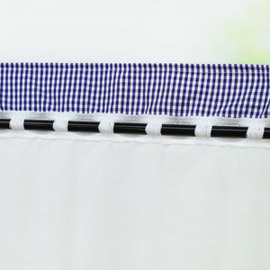 Cafe Curtains with Vintage Check Pattern Country Style Short 1 Piece - Red, H x W 30 x 120cm