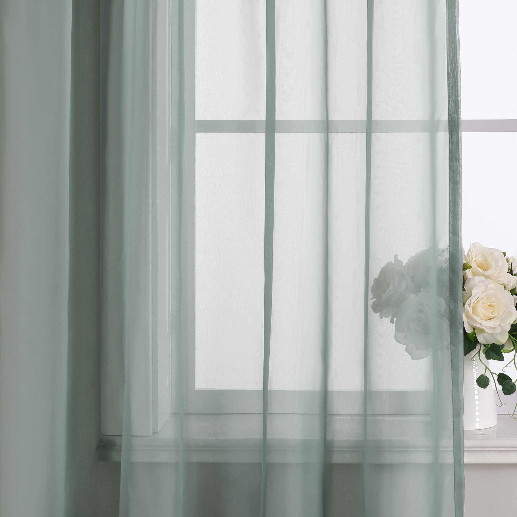 Curtain Solid Color Sheer Classic 1 Piece