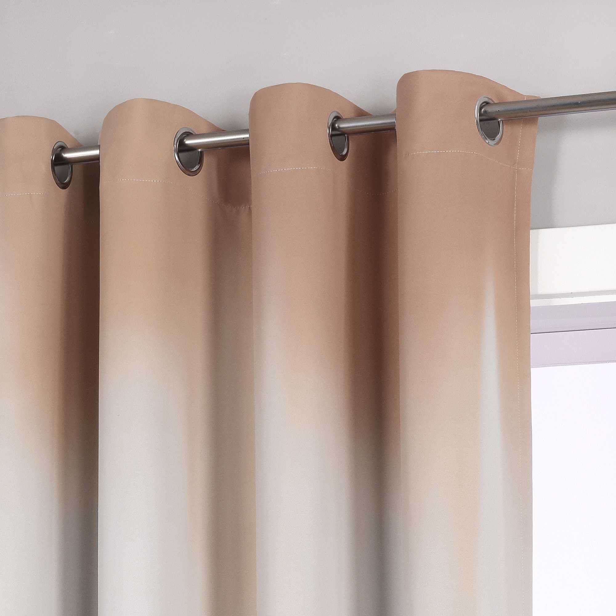 Blackout Curtain with Gradient Grommet Curtain Panel 1 Piece - Purple, H x W 145 x 135cm