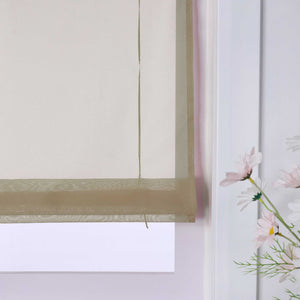 Roman Shade with V-Shaped Tabs Light-Filtering Solid Color Height-Adjustable 1 Piece