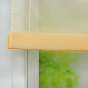 Roman Shade with V-Shaped Tabs Gradient Color Sheer Light Filtering Airy 1 Piece - Blue, W x H 45 x 130cm