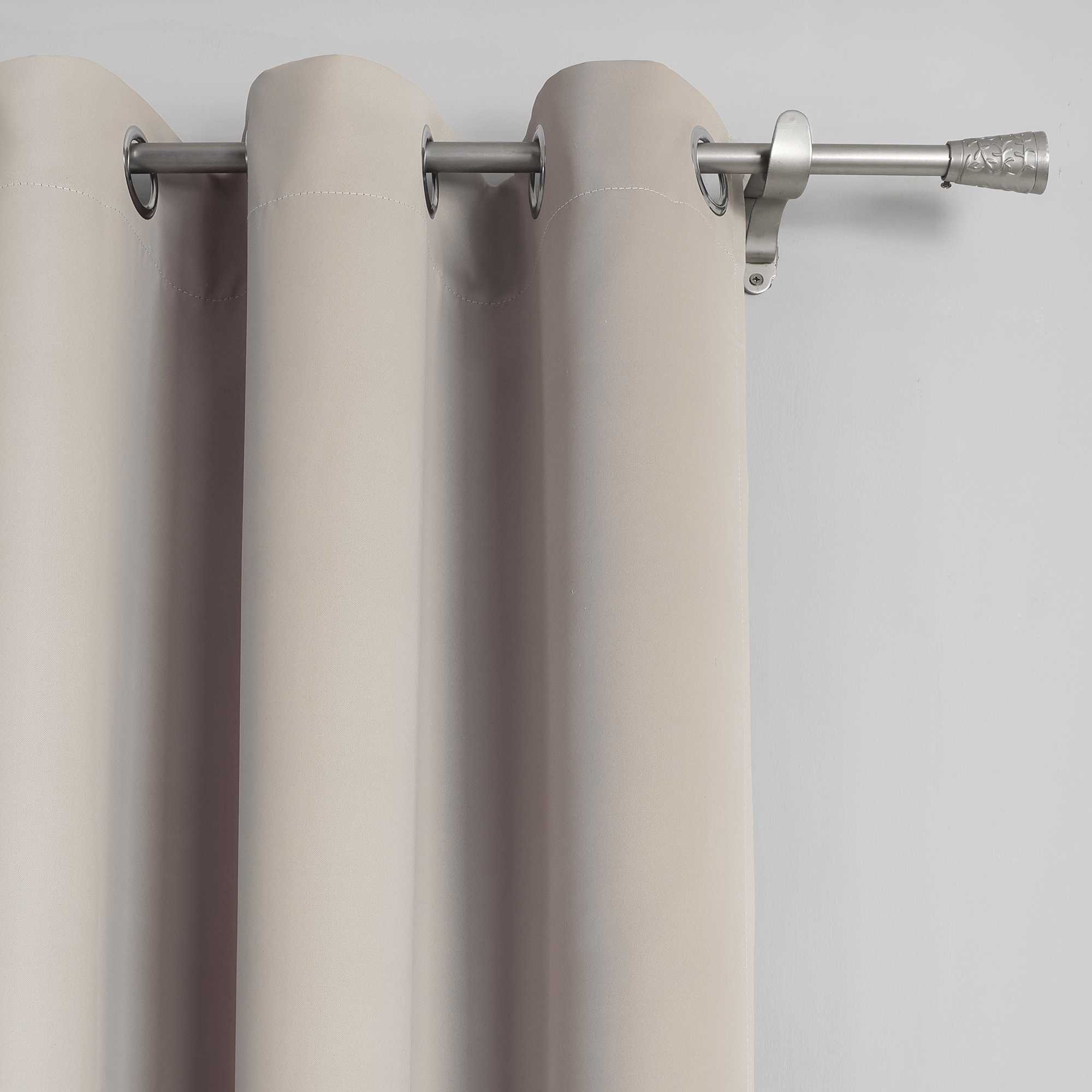 Blackout Grommet Curtain Gradient Thermal Minimalist Style 1 Piece
