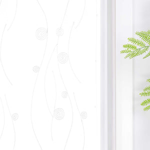 Roman Shade with Circle Pattern and Hook Hanging - White, W x H 100 x 140cm
