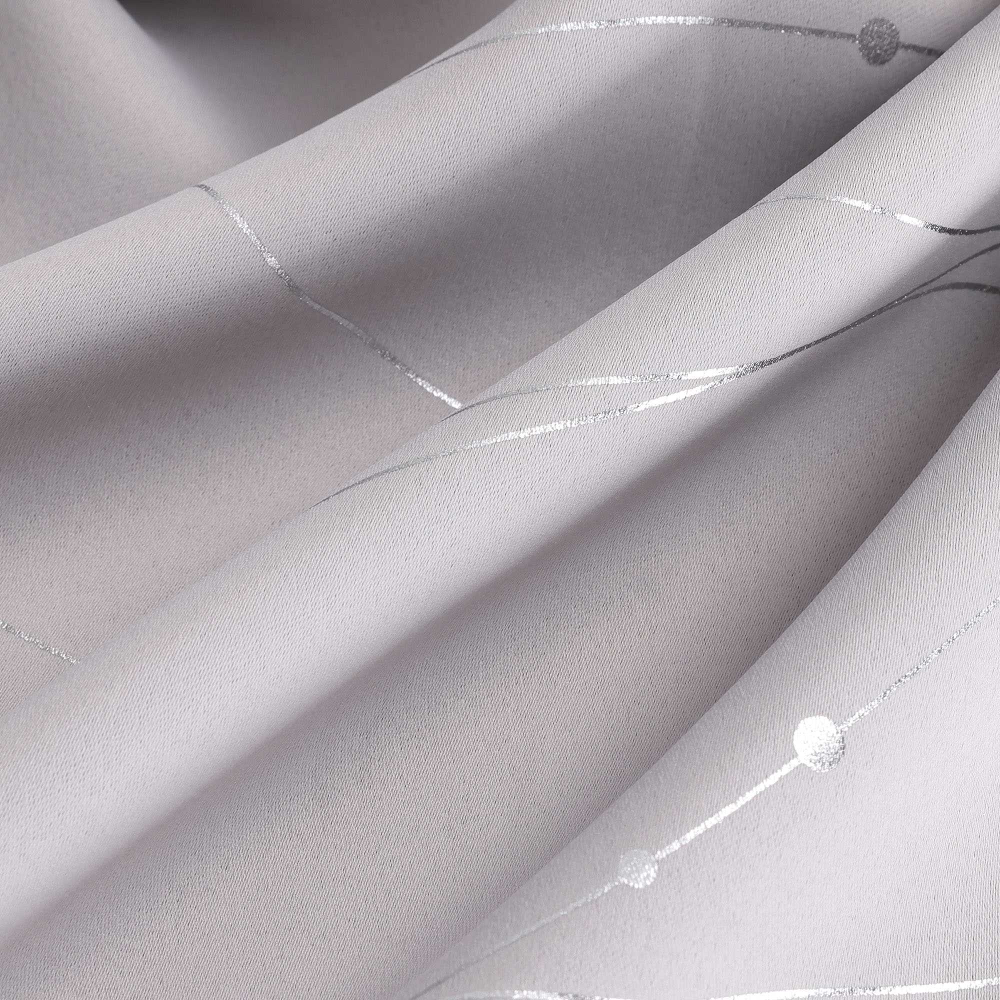 Blackout Grommet Curtain with Silver Accents