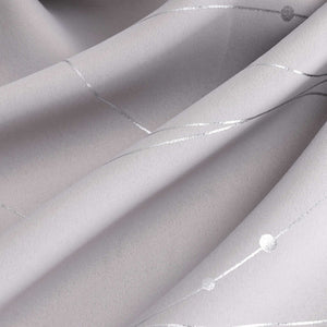 Blackout Grommet Curtain with Silver Accents
