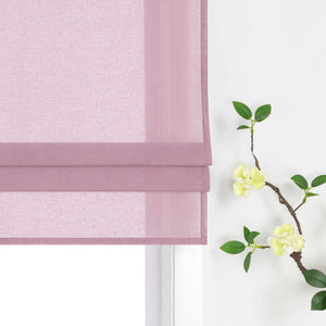 Delien White Roman Shade with Tab-Top Hanging