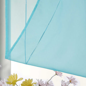 Roman Shade with V-Shaped Tabs Light-Filtering Solid Color Height-Adjustable 1 Piece - White, W x H 100 x 140cm