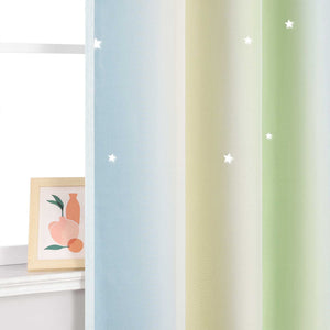 2-in-1 Curtain Children's Room with Stars 1 Piece - Pink, W x H 100 x 250cm