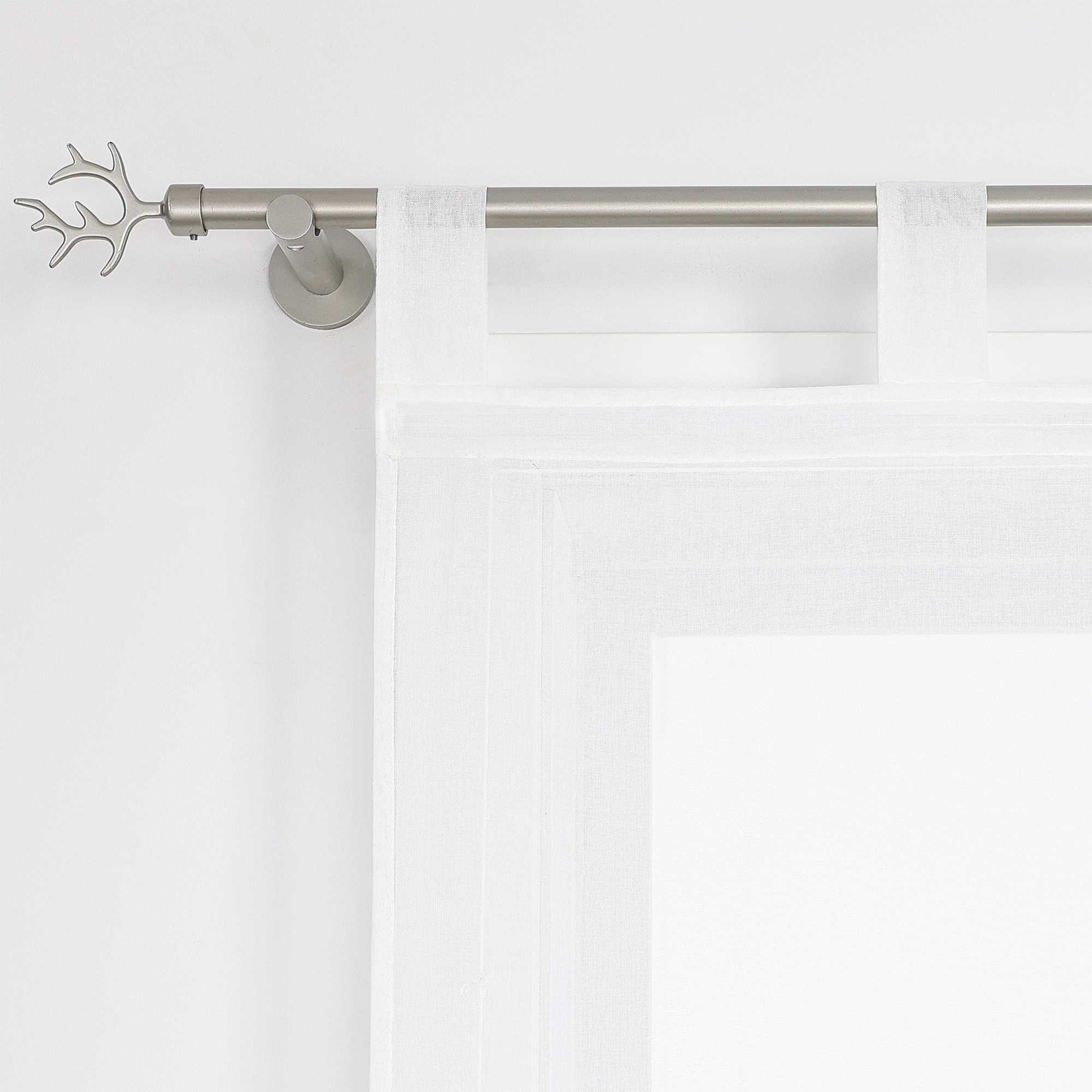 White Roman Shade in Linen-Look