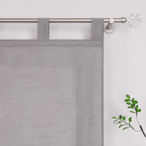 Roman Shade with Tab-Top Hanging Kitchen Curtains 1 Piece - Brown, W x H 140 x 140cm