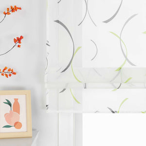 Roman Shade with Printed Clip Design