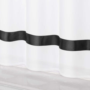 Cafe Curtain with Satin Ribbon Sheer 1 Piece
